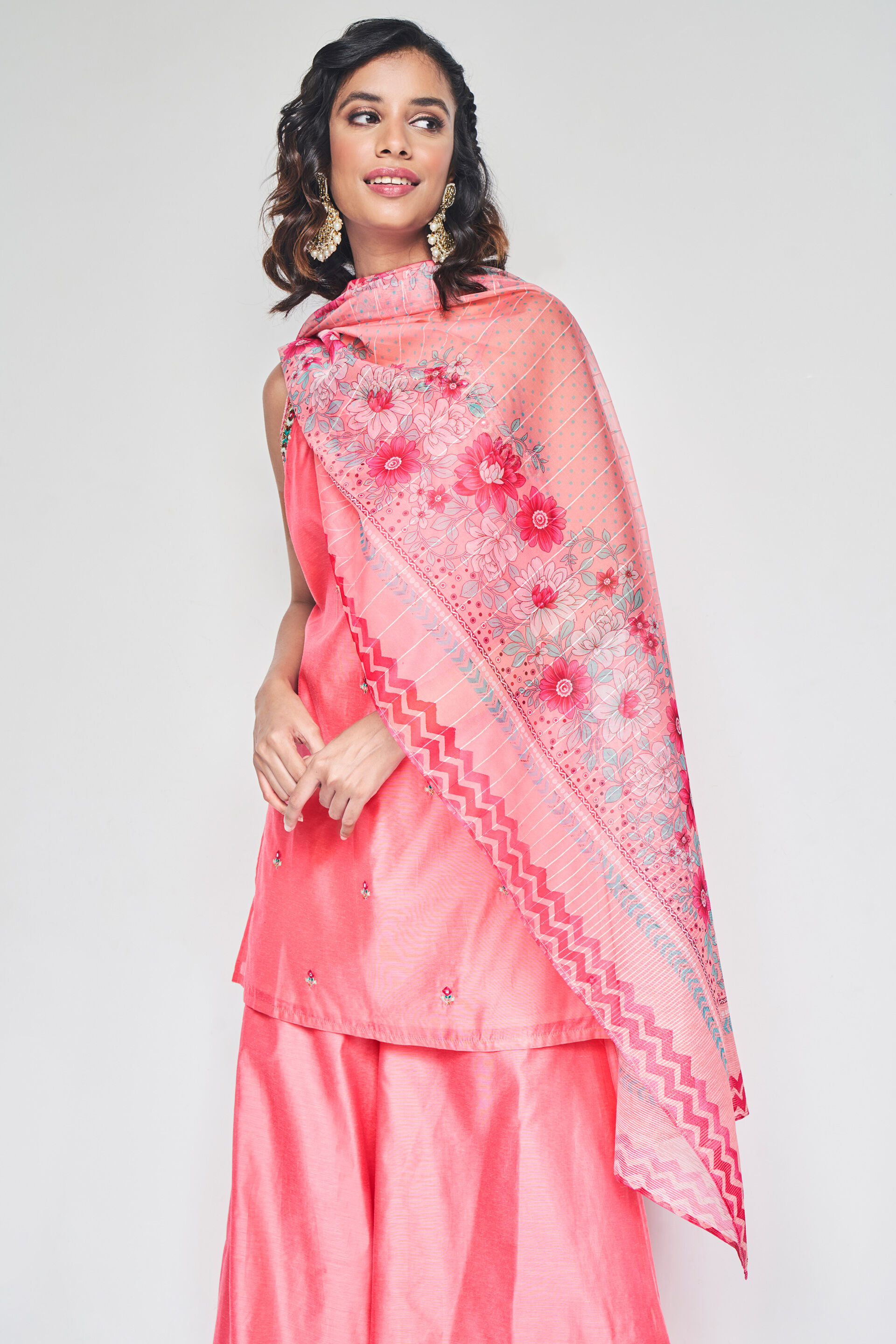 Coral Crush kurta Set, Coral, image 11